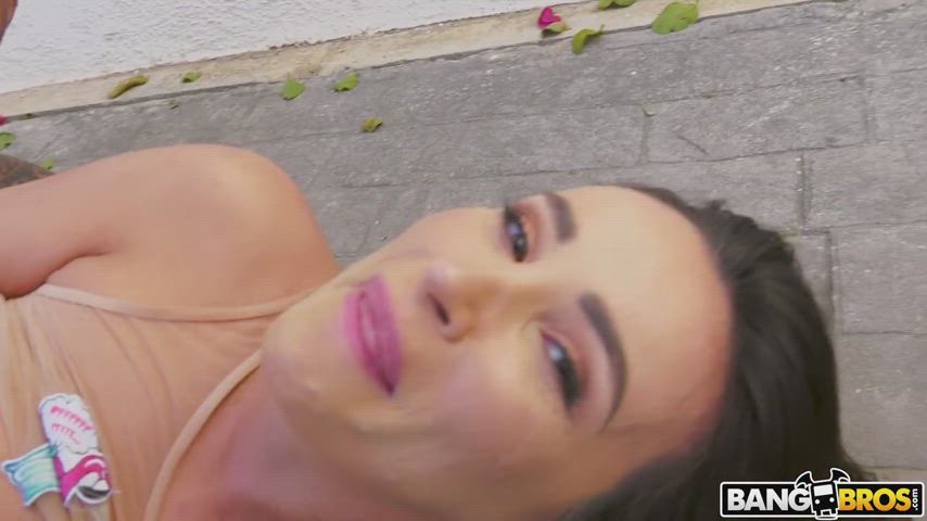 alyssia kent bbc big tits dirty talk jiggling natural tits outdoor side fuck white