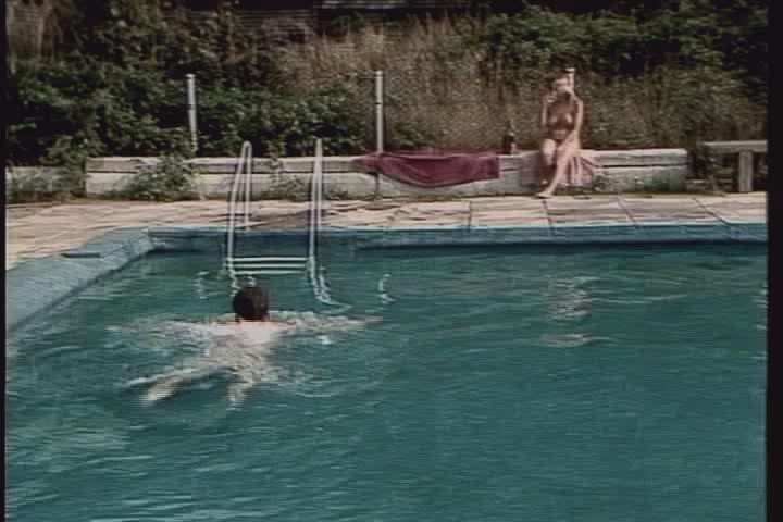 Gail Ward +others - Educating Julie (UK1984) - Pool at a UK naturist club