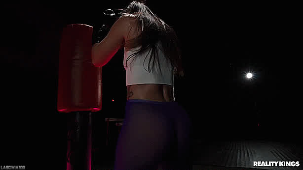 Bubble Butt Gym Kelsi Monroe Latina Tights Workout Yoga Pants clip