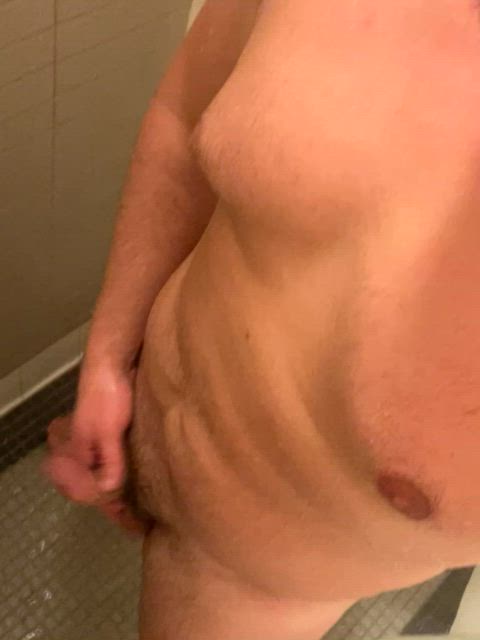 cock jerk off solo male masturbation shower public gym spy spy cam clip