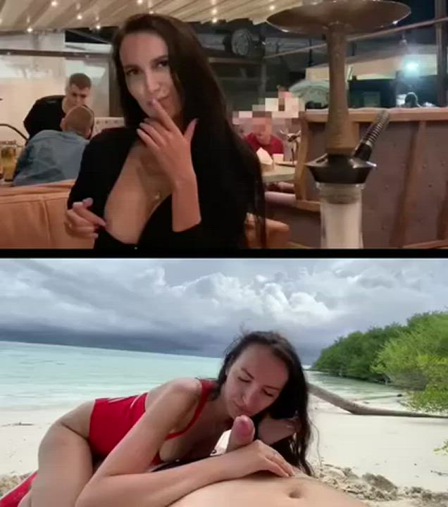 Vacation pictures and bj video collage