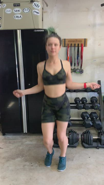 Bouncing Bouncing Tits Workout clip