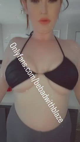 boobs bouncing tits busty onlyfans redhead thick tits titty drop ginger4play clip