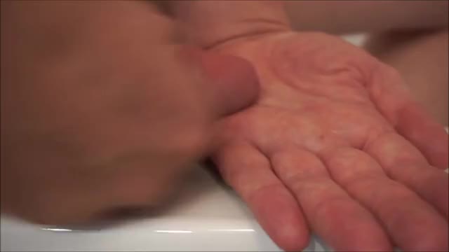 Eating my cum from my hand