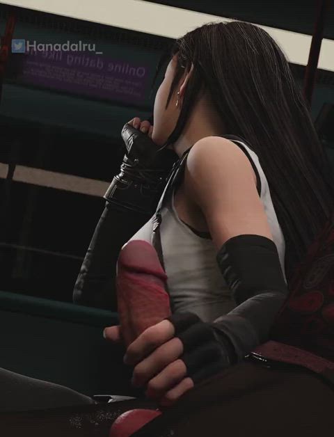 3d animation clothed handjob rule34 tifa lockhart clip