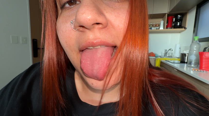 giantess long tongue tiny tongue tongue fetish vore clip