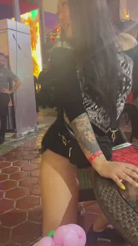 Asian Public Tattoo Twerking clip