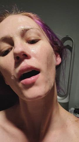 Cum covered face! I had to get a taste 😋