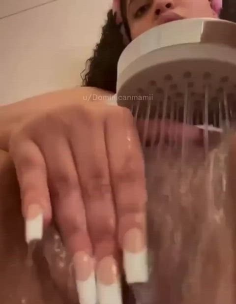 ebony masturbating shower clip