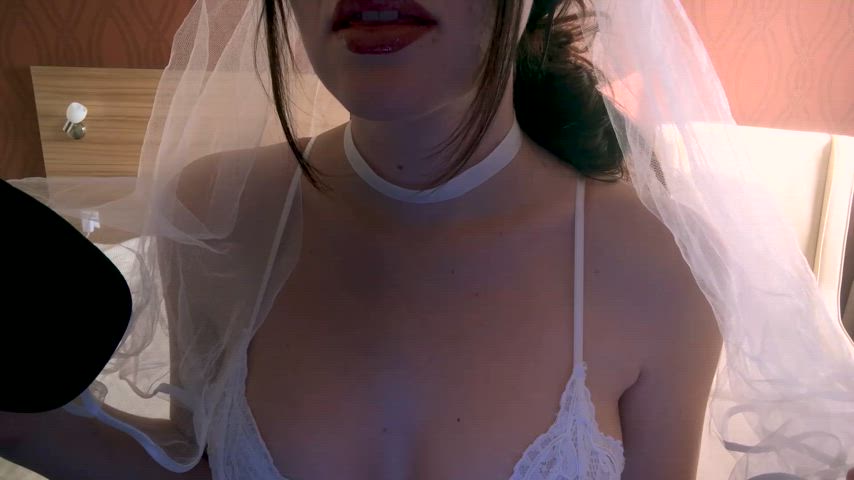 [F4M] A bride in her wedding dress wants to ride you badly.. The white stocking and