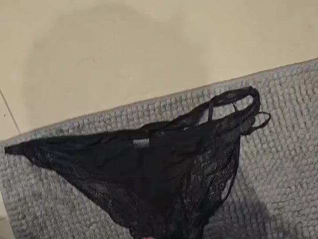 Tagging worn wet panties of my wife. [36]