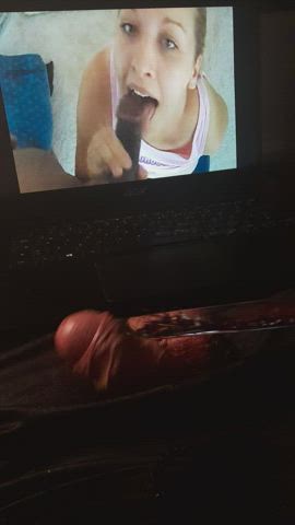 blonde cuckold interracial solo clip