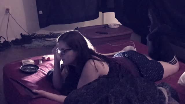 girls glasses innocent smoking clip