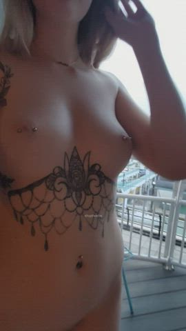 alt blonde boobs natural tits nipple piercing pierced tattoo teen tits tattedphysique