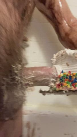 Sometimes you just have to stick your cock in cake