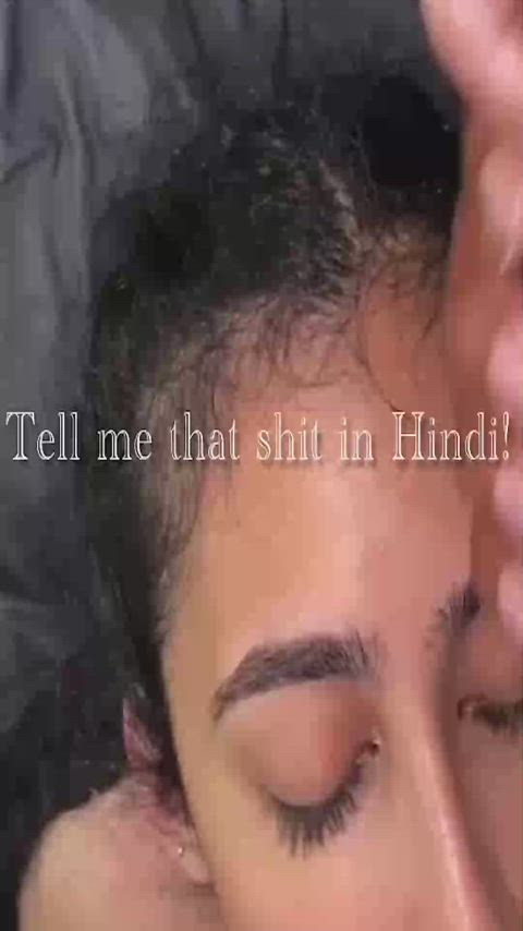 Indian NRI desi girl speaking hindi and sucking BBC.