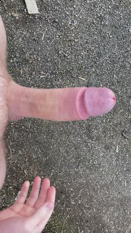 Just a big hard dick outside 😅