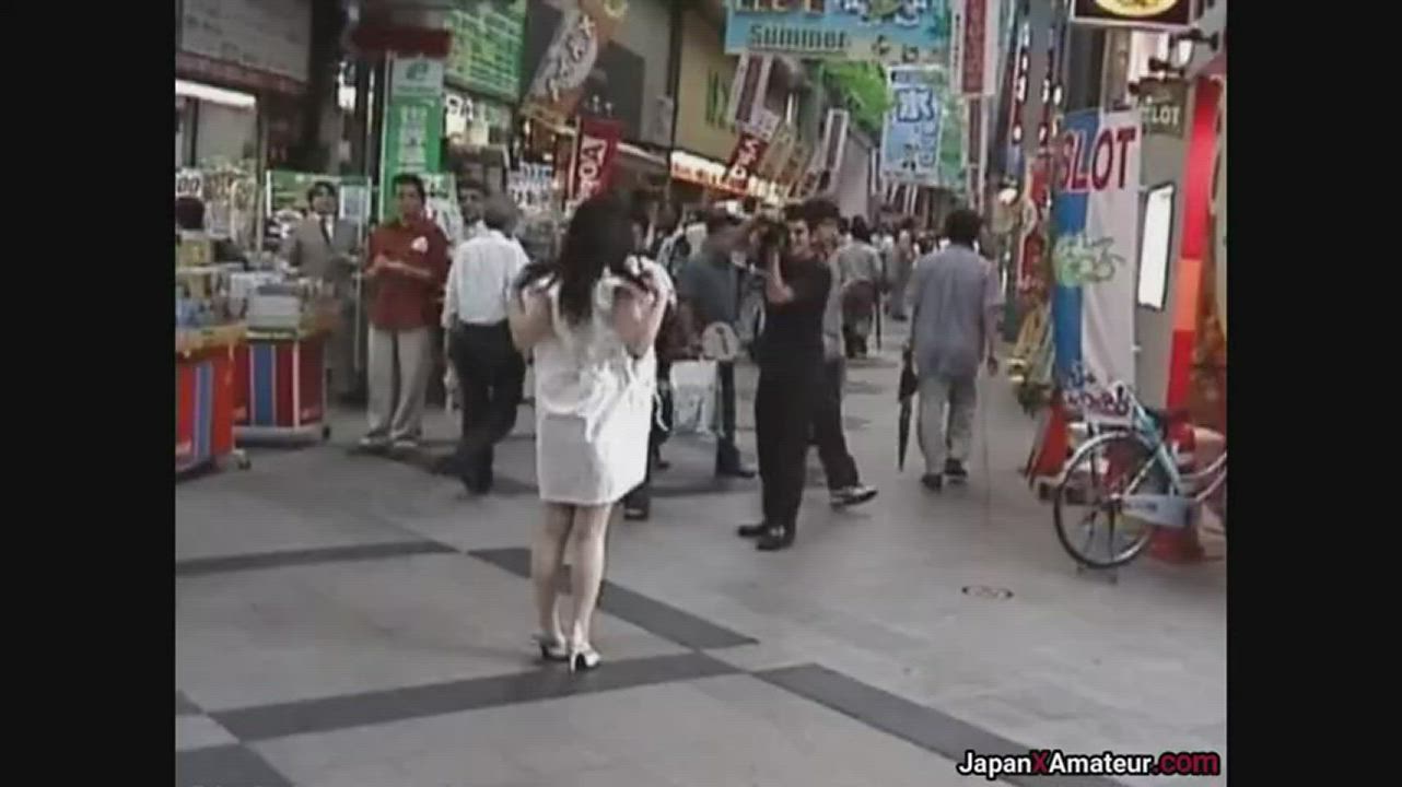 Japanese Girl Stripping Naked In The Middle Of A Busy Shopping Center