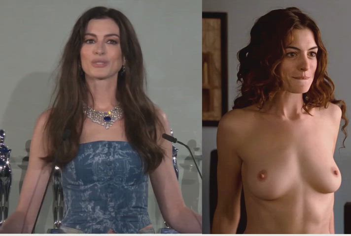 anne hathaway brunette celebrity natural tits nude nudity tits topless clip