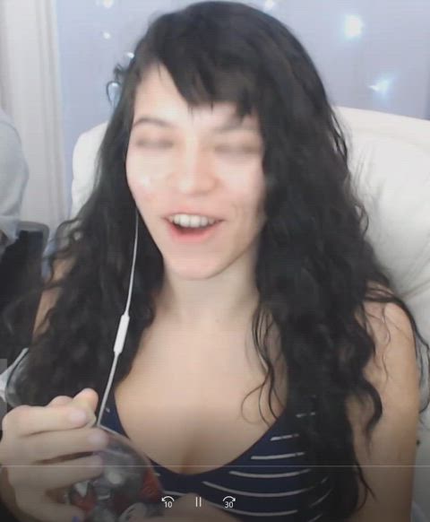 babe curly hair laughing sfw clip