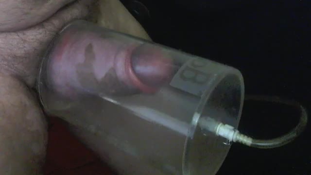Pumping my cock into an enormous tube 2