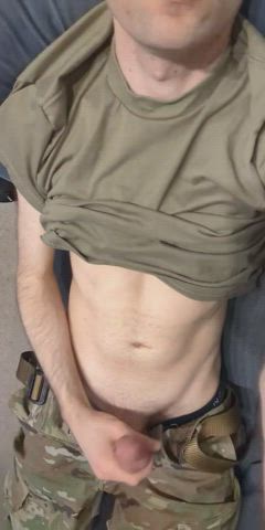 amateur big dick gay homemade masturbating military solo uniform clip