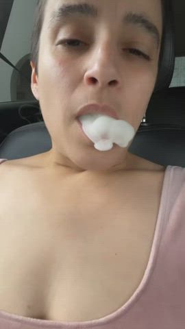 Prior to working out you can find me in my car smoking a bowl 🥰😶‍🌫️