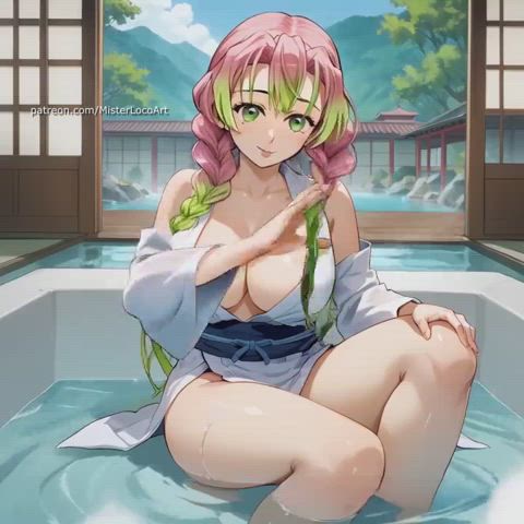 ai generated animation anime big tits hentai long hair hanime western-hentai clip