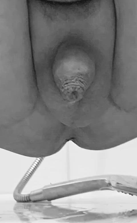 amateur anal anal play dildo foreplay foreskin homemade shaved shower clip