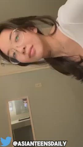 18 years old amateur asian big ass cute glasses onlyfans strip teen tiktok clip
