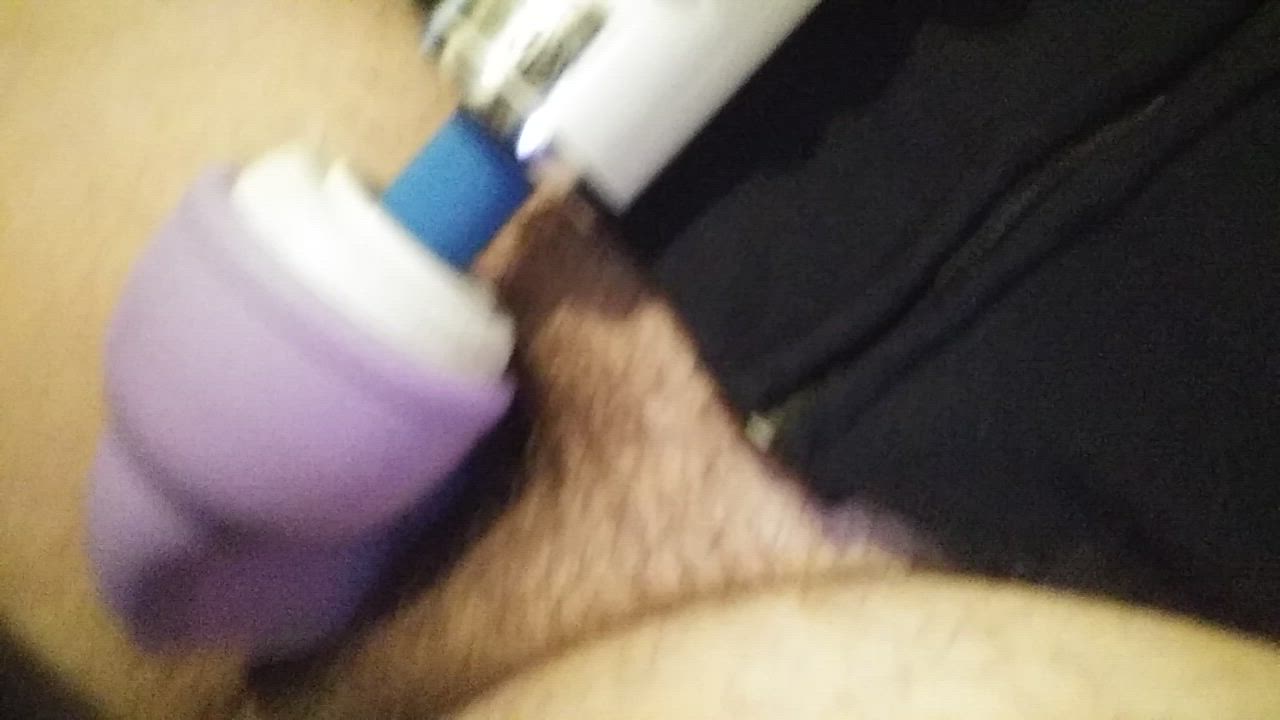 BBW Hairy Pussy Hitachi Masturbating Vibrator clip