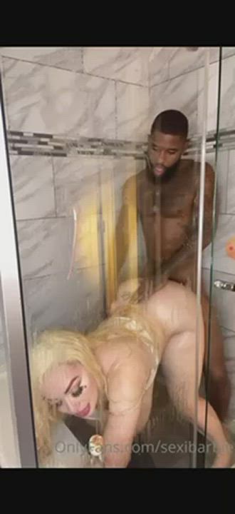 BBC Fake Ass Fake Tits Fuck Machine Shower clip