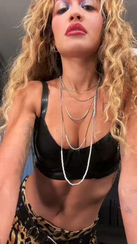 celebrity cleavage dirty blonde natural tits rita ora small tits stomach clip