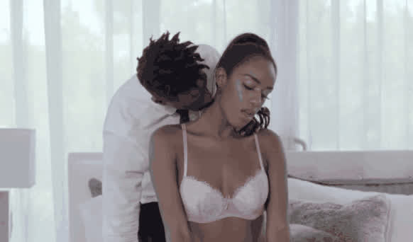 Ebony Ebony Couple Erotic Foreplay Kissing Passionate clip
