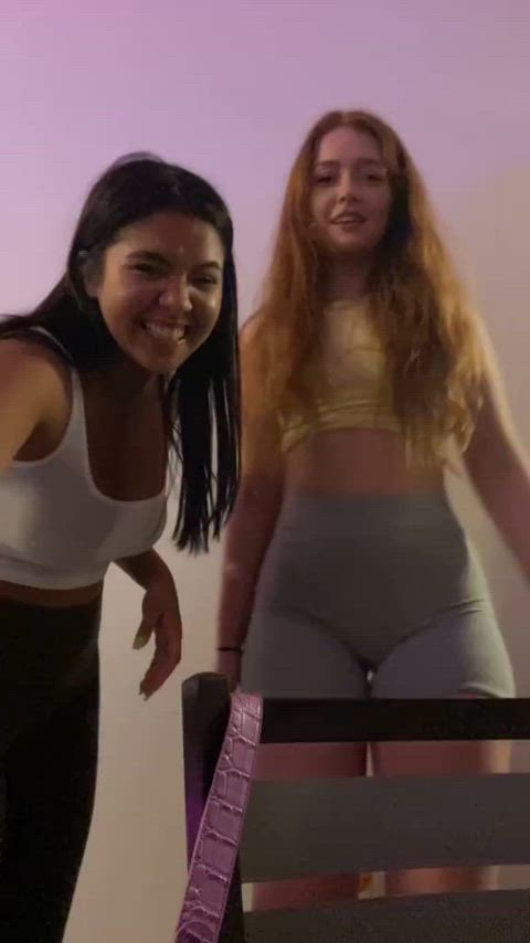 asian ass big ass clothed clothing friends redhead teen tiktok clip