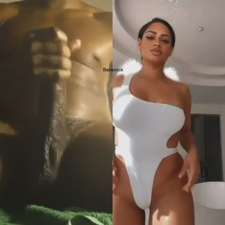 BBC Tried Holding His Nut but Exploded when she showed that thick ass 💦