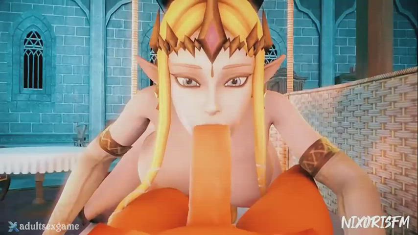 Princess Zelda Blowjob & Cum Facial (Nixorisfm) [The Legend of Zelda]