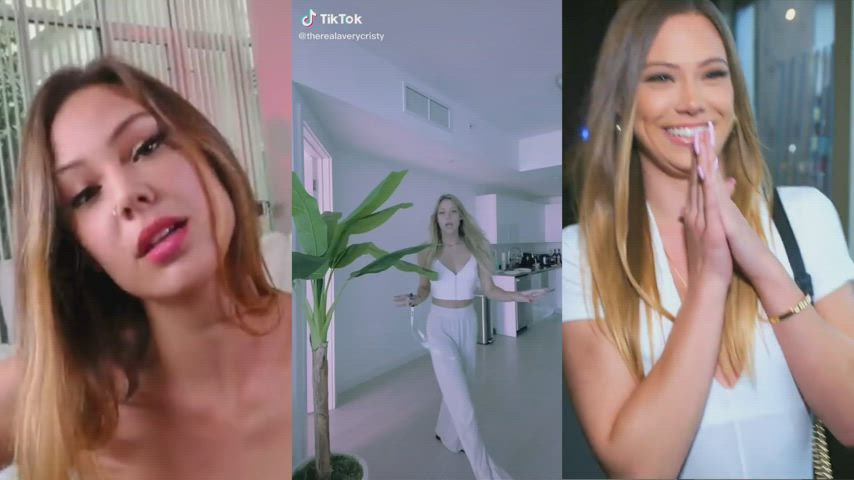 BBC Blowjob Cuckold Model Split Screen Porn TikTok White Girl clip