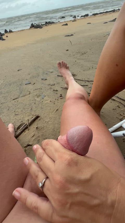 beach milf nudist public small cock small dick voyeur exposed-in-public clip