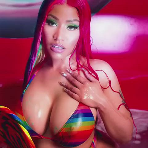 Nicki Minaj's body makes me go dumb for cock. I'm on my knees to satisfy you all