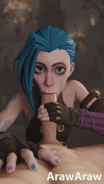 Jinx sucking dick (ArawAraw)