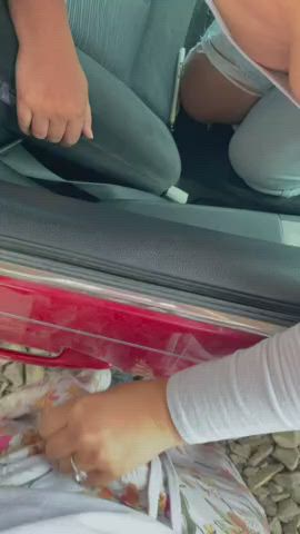 Amateur Blonde Blowjob Car Cum In Mouth Public clip