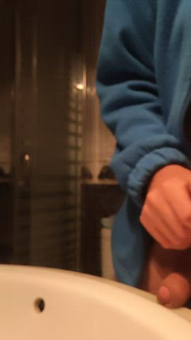 bathroom male masturbation spanish teen clip