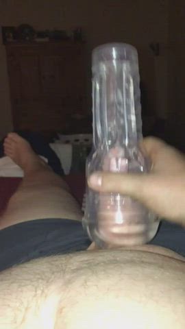 Cock Fleshlight Masturbating Thick Cock clip