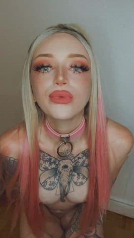 ahegao alt choker pink spit tattoo clip