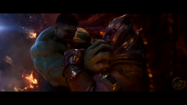 Thanos overpowers hulk