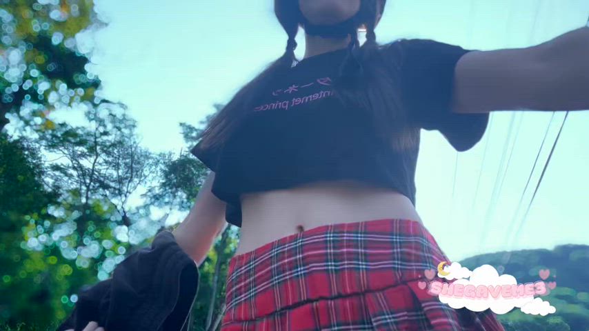 Hey! Why are you looking up my skirt