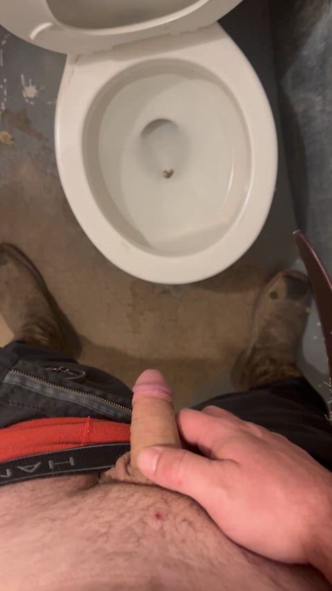 Piss break at work. 