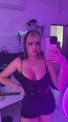 big tits boobs cleavage fake boobs latina clip