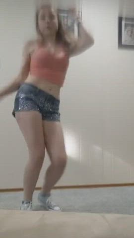 amateur dancing innocent petite selfie sister tease teen tiktok clip